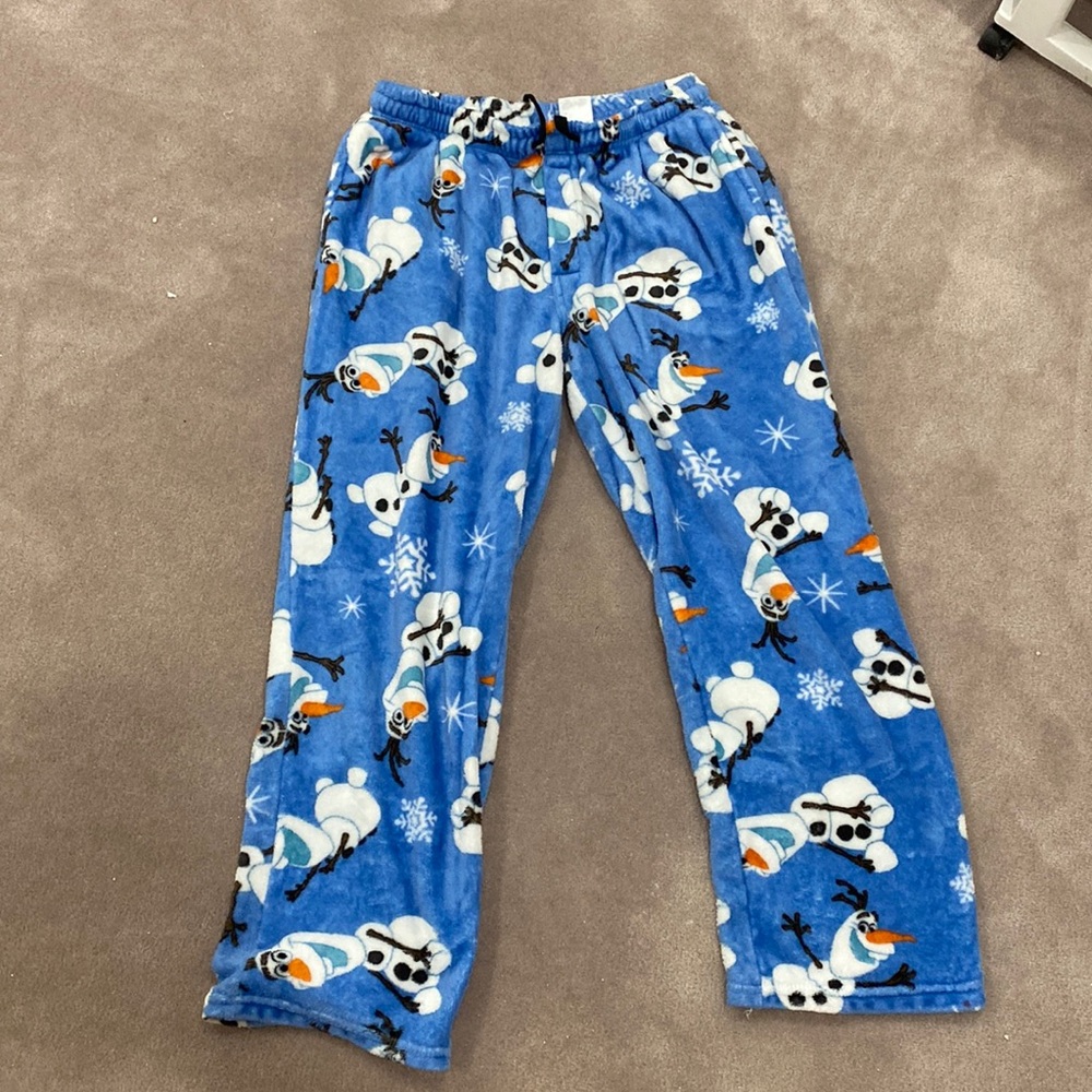 olaf fluffy pj pants